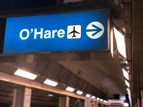 O’Hare blue line train.