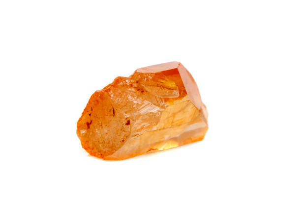 istock Macro mineral stone Lemurian Crystal a white background 1054416352