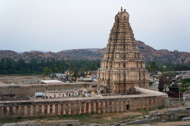 istock Virupaksha Temple in the evening in Hampi 1054425604