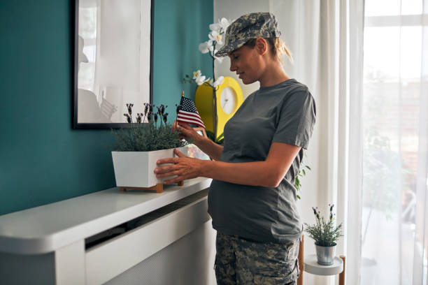 istock Pregnant Female Soldier 1054427342