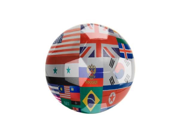 istock Flags all countries on Soccer ball 1054427610