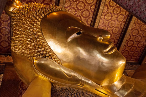 istock Head of the Reclining Buddha at Wat Pho 1054439268