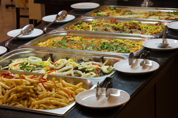 istock Buffet meals in the dining room - Banquet meals 1054441320
