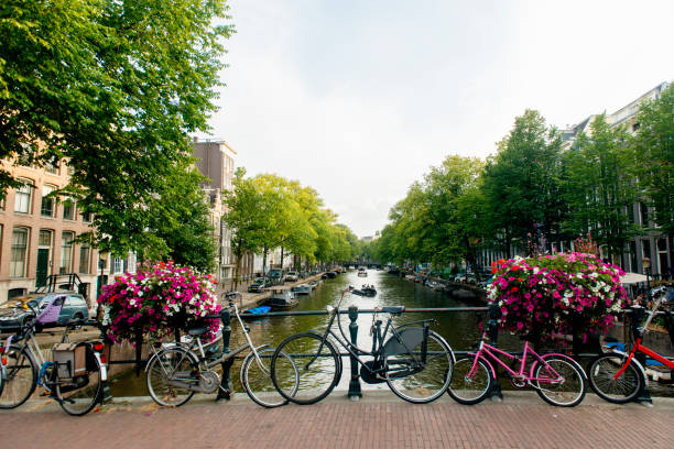 istock Amsterdam cityscape during summertime in Amsterdam, Netherlands 1054444282