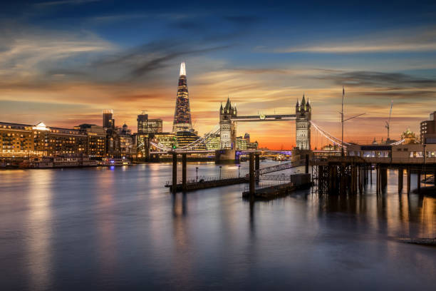 istock The Tower Bridge and Tower area by the Thames river 1054447608