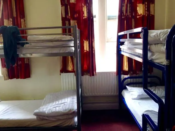 Four person dorm in a Dublin hostel
