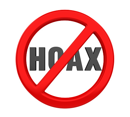 Hoax\n Concept isolated on white background. 3D render