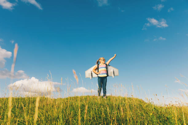istock Young English Girl with Jetpack 1054475720