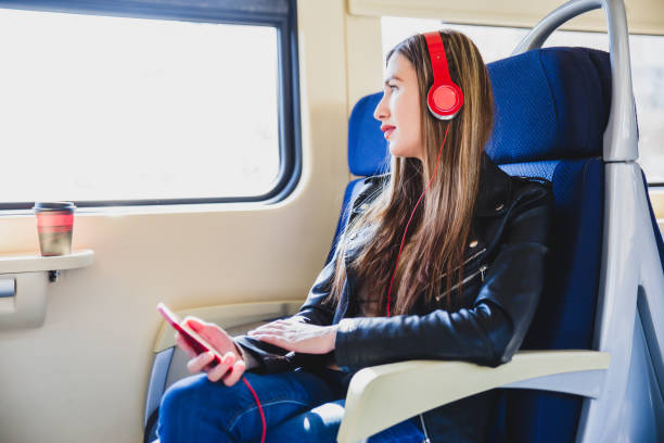 istock Listening music in subway 1054483604