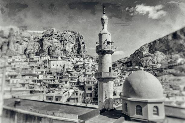 istock Old nostalgic photo of Maalula, Syria 1054484968