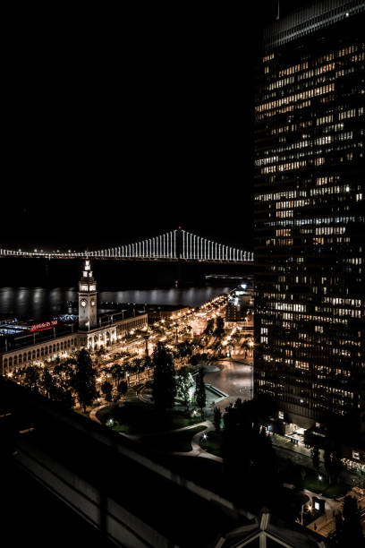 istock Bay Bridge and Ferry Building Night 1054493508