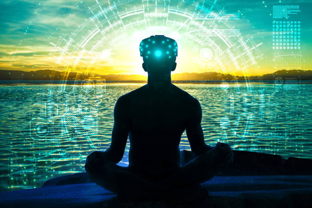 istock Greated idea with meditating by VR 1054504794