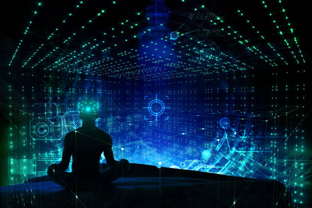 istock Greated idea with meditating by VR 1054506614