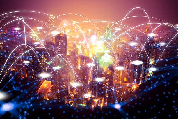 istock futuristic Hong kong electromagnetic signals 1054513094