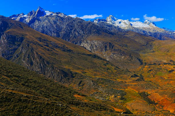 Nevado churup and Cordillera Blanca dramatic landscape - Ancash Andes, Peru