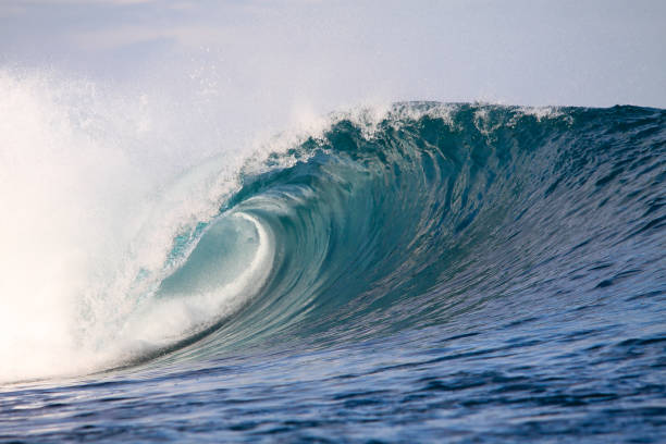 Wave Photo of a wave in Indonesia. Mentawai Islands stock pictures, royalty-free photos & images