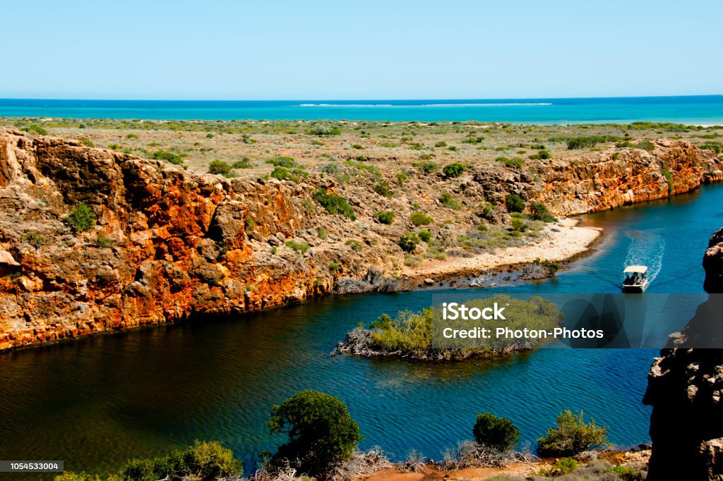 Yardie Creek Gorge Yardie Creek Gorge - Exmouth - Australia Cape Range National Park Stock Photo