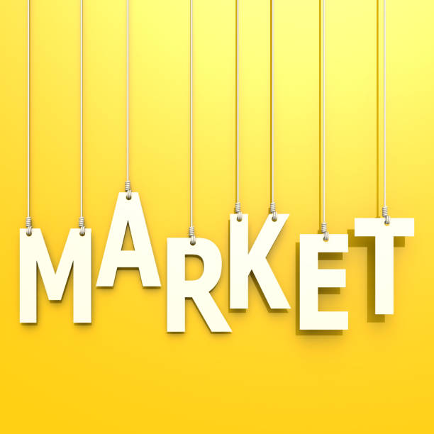 istock Market word in yellow background 1054534418