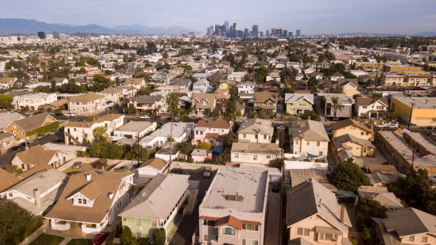 los angeles housing - los angeles county city of los angeles apartment built structure foto e immagini stock