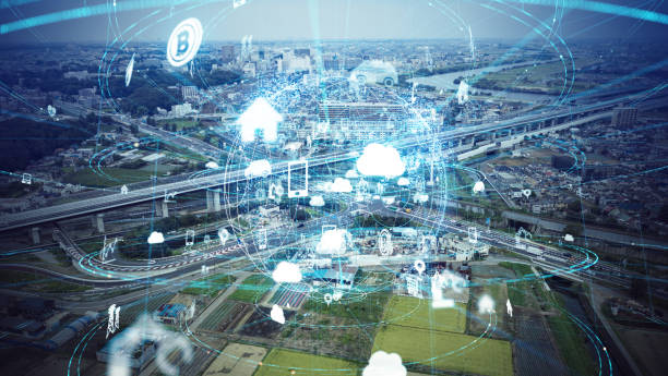 istock Social infrastructure and communication technology concept. IoT(Internet of Things). Autonomous transportation. 1054552102