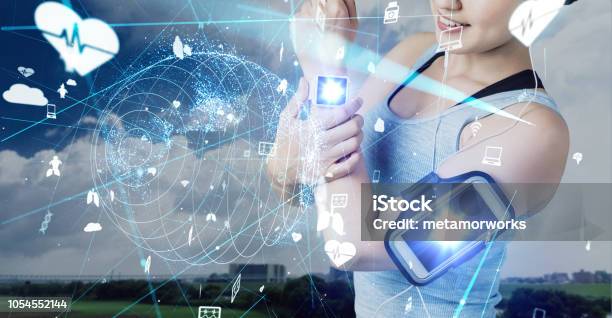 Healthcare Technology Concept Stock Photo - Download Image Now - Technology, Healthy Lifestyle, Wearable Computer