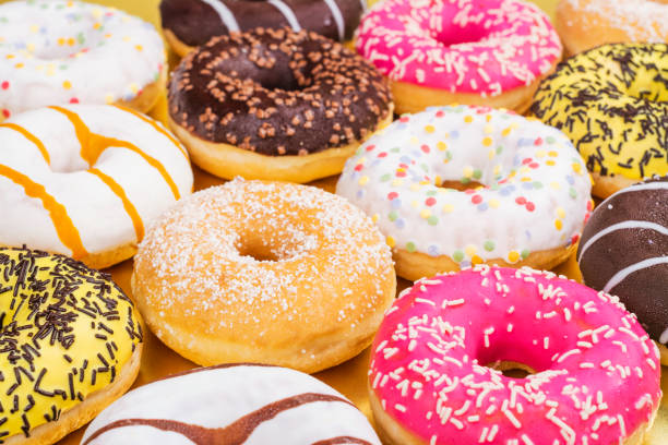 istock Mix of colorful doughnuts 1054569360
