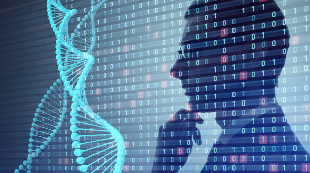 Genetic engineering and digital technology concept. Genetic engineering and digital technology concept. gene editing stock pictures, royalty-free photos & images