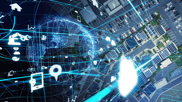 istock Social infrastructure and communication technology concept. IoT(Internet of Things). Autonomous transportation. 1054574108