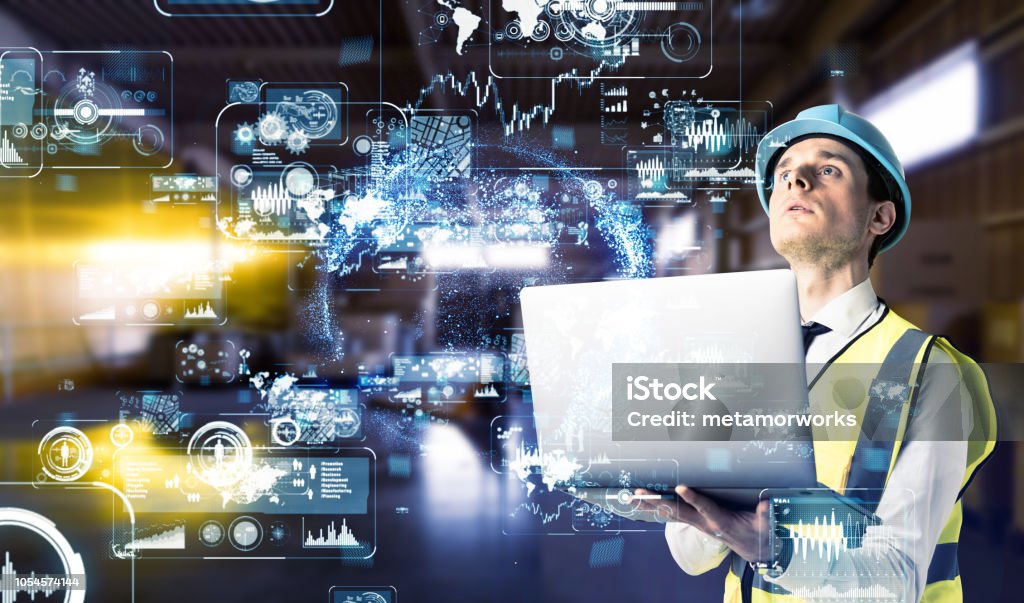 Industrial technology concept. Construction Industry Stock Photo