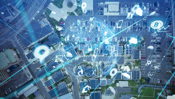 istock Social infrastructure and communication technology concept. IoT(Internet of Things). Autonomous transportation. 1054576744