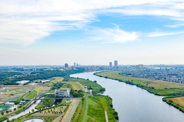 Modern cityscape aerial view.