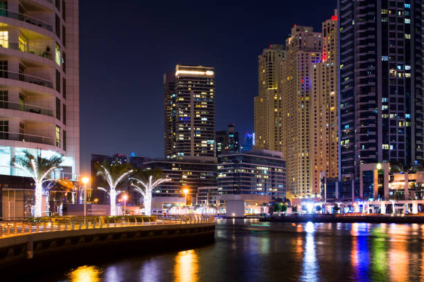 istock Dubai marina night scene in the UAE 1054589534