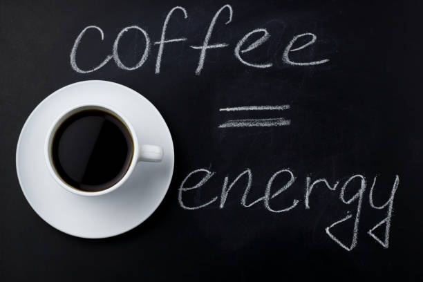 istock top view black coffee on a black background 1054618900