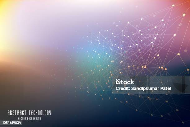 Abstract 2d Network Background Abstract Network Background Stock Illustration - Download Image Now ...
