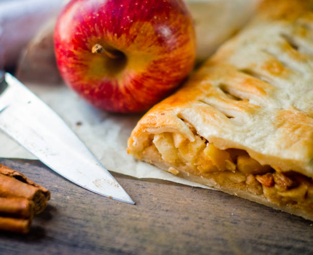 istock homemade strudel cake with apples and cinnamon 1054624262