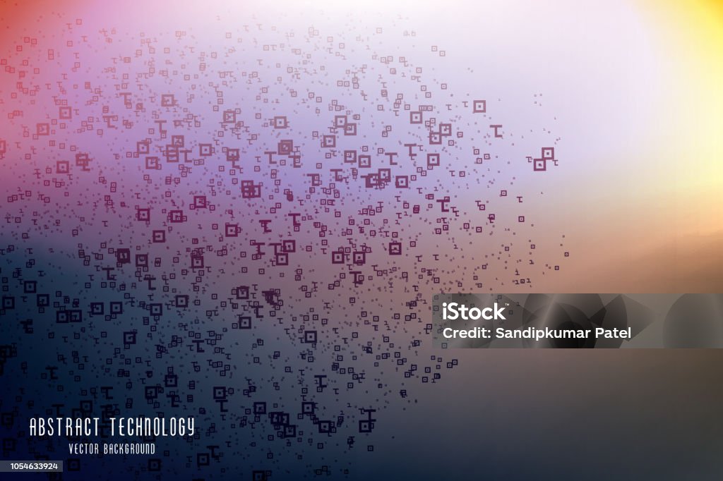 Abstract Technology Binary Code Background Stock Illustration ...