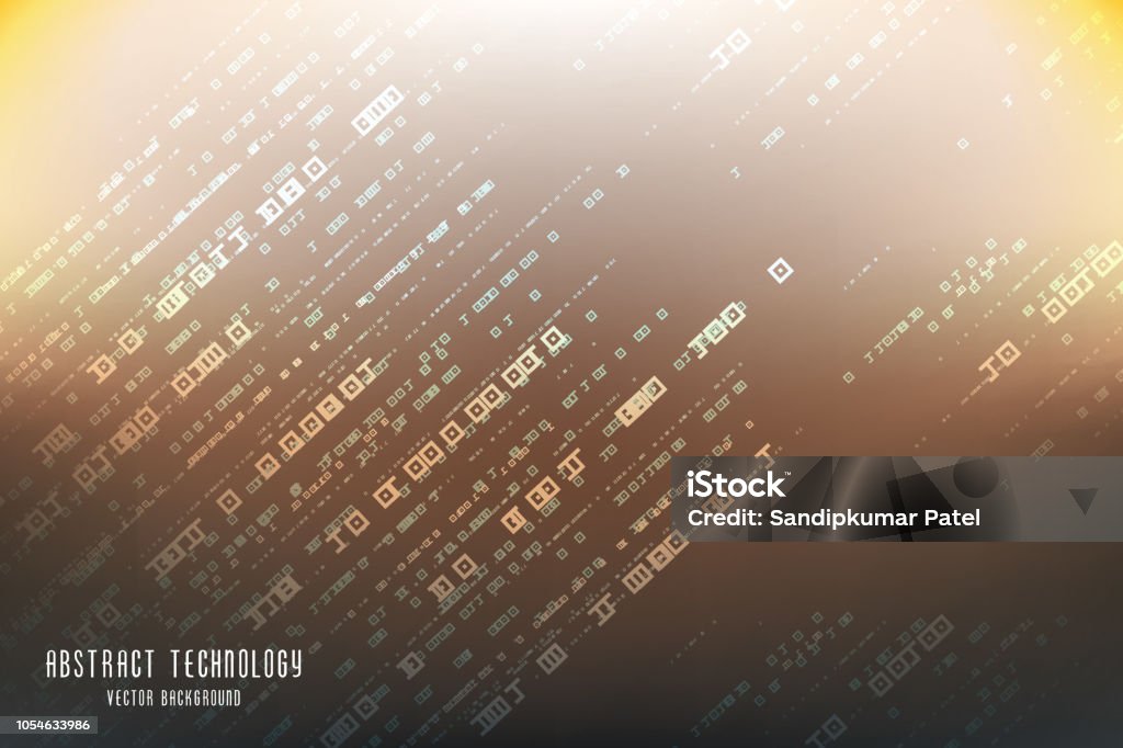 Abstract Technology Binary Code Background Stock Illustration ...