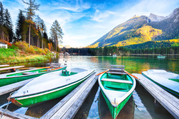 istock Fantastic autumn evening at Hintersee lake 1054635462