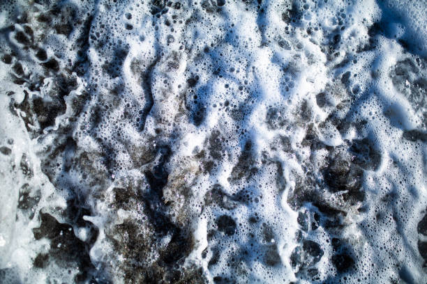 istock Blue deep sea foaming water background 1054636914