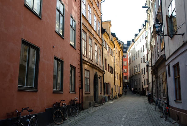 istock Bicycles and windows on Osterlanggatan, Gamla Stan, Stockholm 1054647122