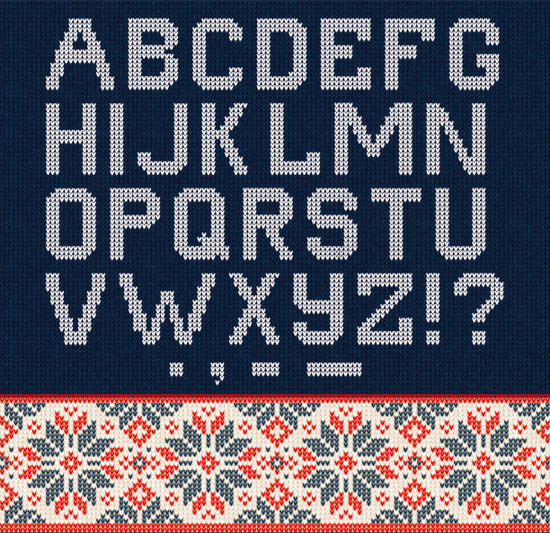 istock Ugly sweater Season Winter Sale Poster. Knitted background pattern scandinavian ornaments. 1054647448