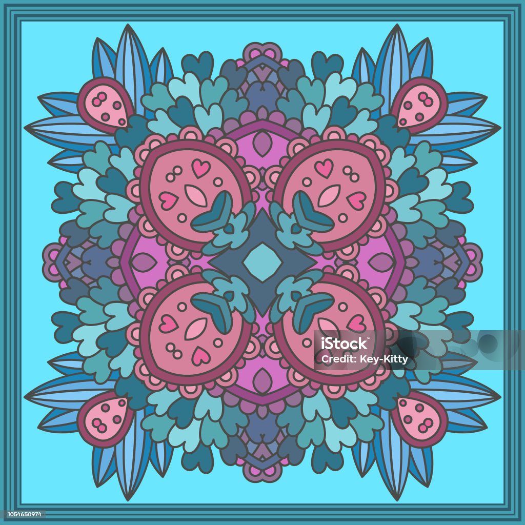 Colorful mandala. Colorful  mandala. Vector template for decorating greeting cards, coloring books, print for t-shirt, textile, women's dresses, clothes, head scarf. Abstract stock vector