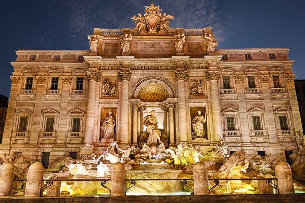 istock The Trevi Fountain in twilight, Rome 1054651656
