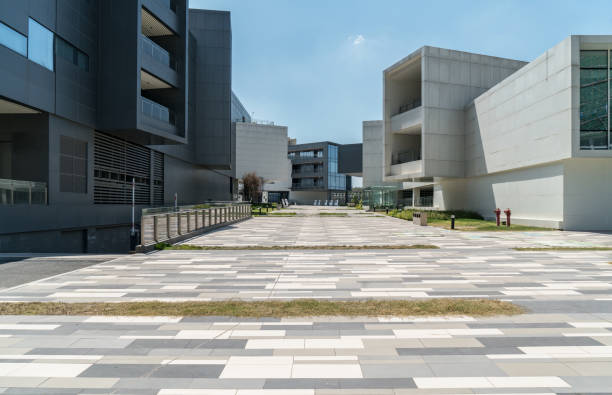istock Empty floor and modern office building in Science and Technology Park ,chongqing,china 1054655302