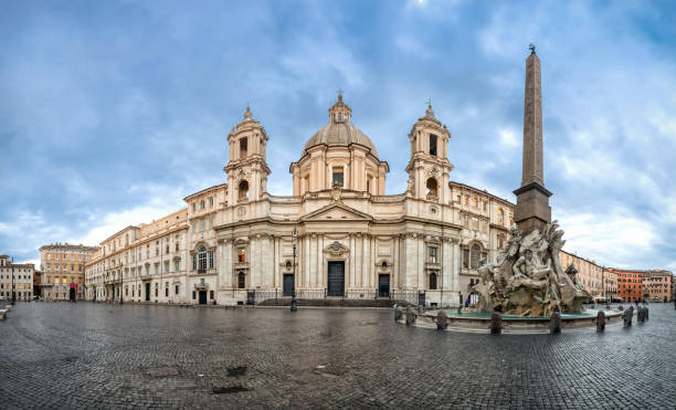площадь навона в риме, италия - piazza navona стоковые фото и изображения