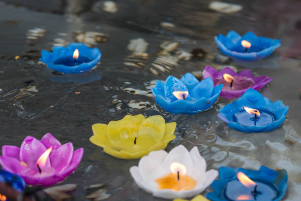 istock Loy Krathong ceremony faith in Buddhism. 1054660826