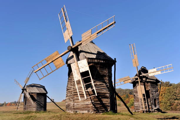 istock Mill in the village. 1054665198