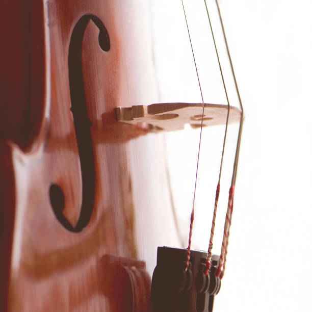 istock Stretched violin strings close-up. A square photo. Concept music 1054672998