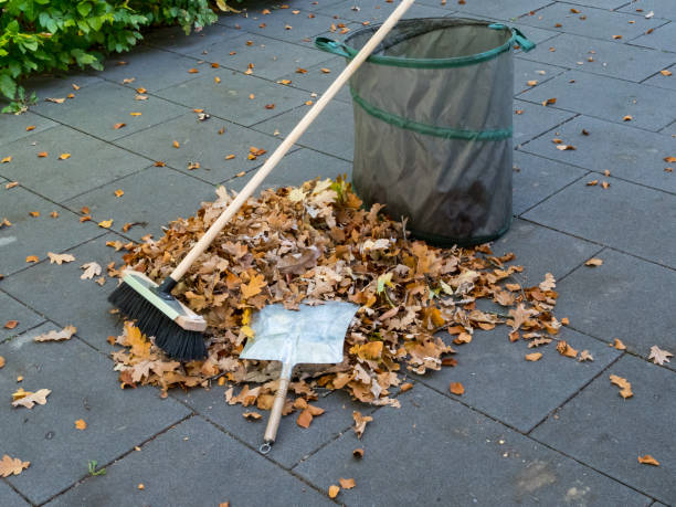 istock Falling leaves in autom have to be cleaned away 1054684274