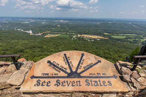 A scenic overlook where seven states can be seen on a clear day.